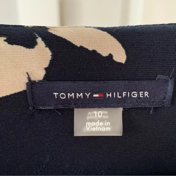 Tommy Hilfiger black Floral Sleeveless A-Line Dress Size 10 - Picture 6 of 8